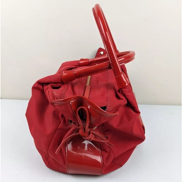 Kate Spade New York Red Faux Patent Leather and Vinyl Shoulder Bag - Picture 4 of 12